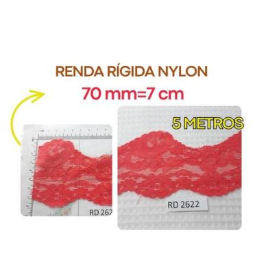 Imagem de Renda Rígida Poliamida 20mm 37mm 50mm 100mm Várias larguras Nylon RNyl