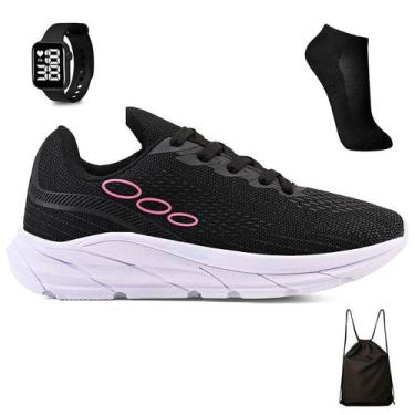 Imagem de Kit Tenis Esportivo Academia + Mochila Bag + Meia e Relogio - Light, 3