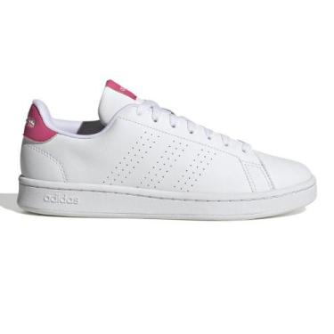 Imagem de Tênis Adidas Advantage Feminino, 39, Branco, Rosa