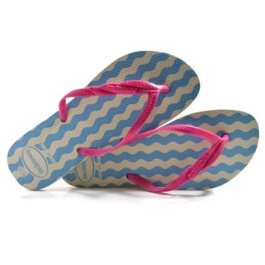 Imagem de Chinelo Feminino Havaianas Fantasy Style II, Azul, 35/36