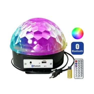 Imagem de Globo Mágico Meia Bola Led Cristal Lk-308 Music