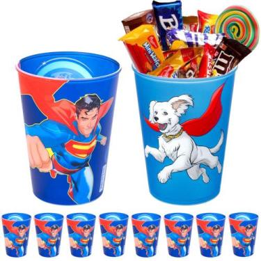 Imagem de Kit 5 Copos Lembrancinha Decoração de Festa Infantil Superman - Plasút