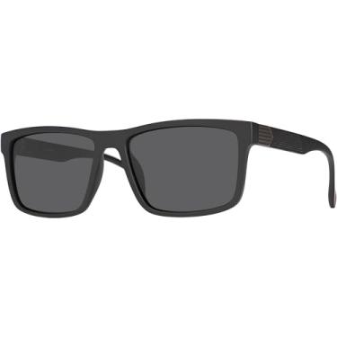 Imagem de Óculos de Sol Masculino Preto Polarizado UV400 Formato Quadrado Casual Dia a Dia Village Heaven 6283