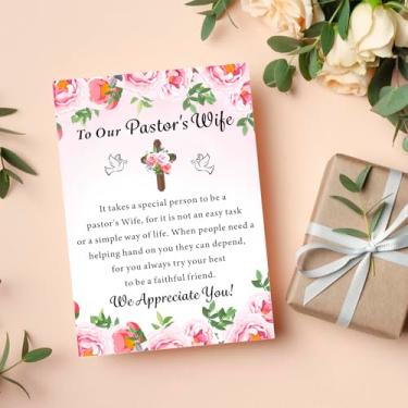 Imagem de Pastores Esposa Cartões de Apreciação Pastores Esposa Presentes para Mulheres Primeira Dama Cartão de Agradecimento Cristão Ação de Graças Natal Páscoa Aniversário Dia do Clero Ministro Pregador