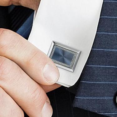 Imagem de Abotoaduras masculinas geométricas douradas, BLC198-06, Cobre, Sem Pedra Preciosa