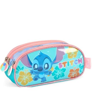 Imagem de Estojo Luxcel Stitch 3Fecho Turquesa EI42405