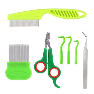 Imagem de 7 peças de ferramenta removedora de pente para pente de dente para remoção com pinças cortadores de unhas