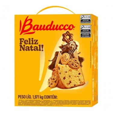 Imagem de Cesta De Natal Bauducco Panetone Pequena 14 Itens Presente