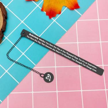 Imagem de Marcadores de livro inspiradores para mulheres e homens, presentes de sobriedade para ele, para recuperação, câncer, recuperação de sobriedade, presente AA para amigos, serenidade, oração, presente de