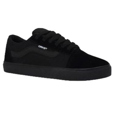 Imagem de Tenis Feminino Cano Baixo Skate Academia Unissex Leve Confortável Old School Clássico (PRETO, BR, Adulto, Numérico, 38)