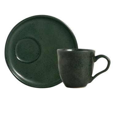 Imagem de Conjunto com 6 Xícaras De Chá Orgânico 170ml com 6 Pires Descentralizado Greenery