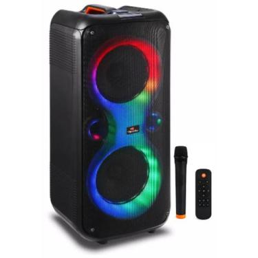 Imagem de Caixa De Som Karaokê Torre Grasep 50W Bluetooth USB Rádio FM Microfone