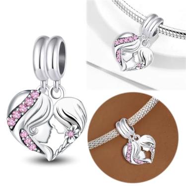 Imagem de 1 peça de berloque de prata elegante para mulheres, faça você mesmo e roupa diária combinando joias decoração presente para mamãe, 18.4*12.32mm, Prata, Sem Pedra Preciosa