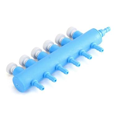Imagem de AYNEFY Válvula Desviadora da Bomba de Ar do Aquário, Adaptador Plástico da Bomba de Ar do Aquário, Divisor Ajustável Oxigênio de 4mm para Tanques de Peixes e Aquicultura (6 cabeças)