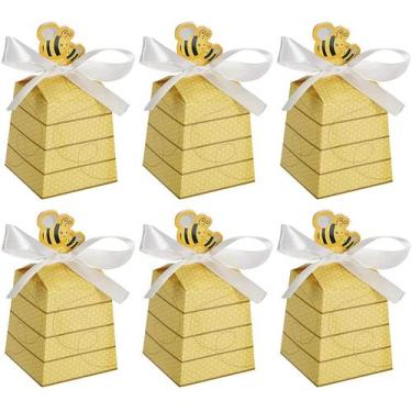 Imagem de Caixas de doces KUPOO Bumble Bee Beehive Caixa de presente 50 unidades