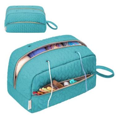 Imagem de Bolsa de fios de crochê KarSyon Storage Organizer 30x18x20cm Teal