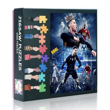 Imagem de 1000 Piece Cristiano Ronaldo Jigsaw Puzzle CR7 Legendary Goals Celebration Wall Art, Soccer Moments Collector Puzzle for Sports Fan Decor 27.5x19.7 Inch