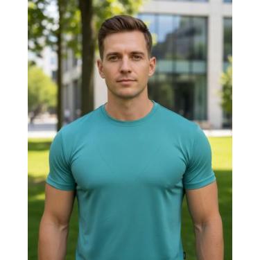 Imagem de Camiseta Dry Fit Qualidade Premium Proteção UV50 - Rac, Azul ciano, M