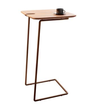 Imagem de Mesa Apoio Lateral Para Sofá Atenas Pé Café Cinamomo