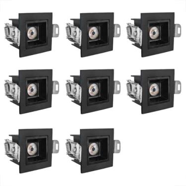 Imagem de 8 Mini Spot Dowlight Quadrado Led 3000k Embutido Bet54