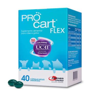 Imagem de Suplemento Alimentar Pro Cart Flex Cães e Gatos Agener 40 Cápsulas