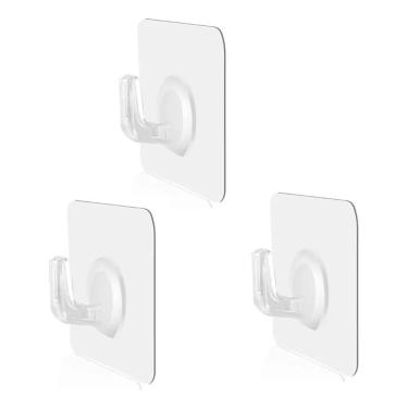 Imagem de 2X 3 Suporte Parede Adesivo Gancho Pendurar Universal Mult T