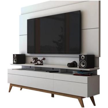 Imagem de Rack com Painel Para TV 60 Polegadas Branco Classic +3G 2.2 - Imcal Mó