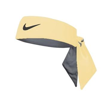 Imagem de Nike Gravata de cabeça premium Dri-Fit macia e absorvente de suor - unissex (leite de coco/preto)