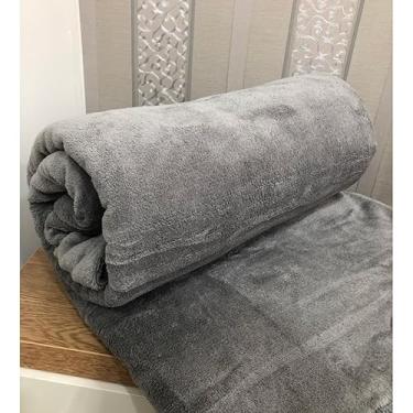 Imagem de Manta Super King Microfibra 280x250cm Cobertor Grosso Felpudo Casal – Conforto e Sofisticação (Cinza Canelada)