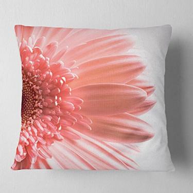 Imagem de Design grande rosa margarida flor pétalas florais, sala de estar, sofá, almofada de alta qualidade + capa de almofada impressa em ambos os lados 45,72 cm x 45,72 cm