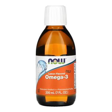 Imagem de NOW Foods Ômega-3 Fish Oil 200ml Sabor Limão Importado