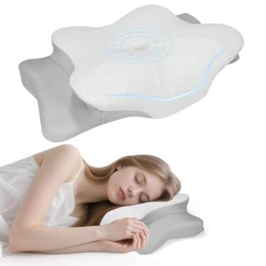 Imagem de DreemCore Almofada de pescoço cervical para alívio da dor, travesseiro ergonômico de espuma viscoelástica para suporte de pescoço