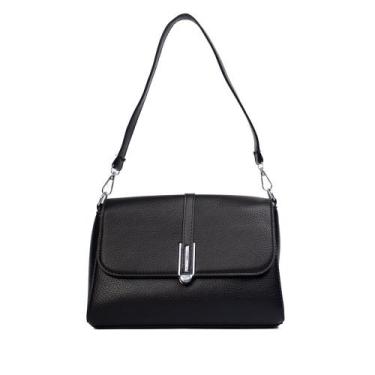 Imagem de Bolsa Feminina Stella Luna Clutch Metalizada Preta, Preto, Único