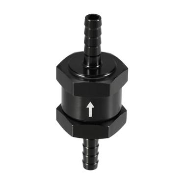 Imagem de Hihaha Válvula de retenção de combustível unidirecional/válvula de retenção unidirecional interna sem retorno para carro combustível gasolina diesel/durável 0.6 cm 6mm OD / 1 peça preta