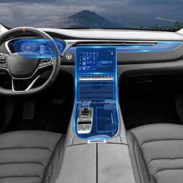 Imagem de HGFLBNV Acessórios de película protetora TPU transparente para console central de carro, para TRUMPCHI GAC Motor GS5 GS4 Plus 2020-2022