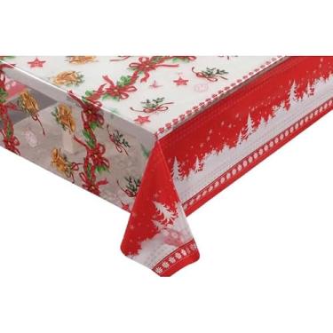 Imagem de Generic Toalha de Mesa Plástica Térmica de Natal, Vendida por Metro, Anti-Mancha e Fácil de Limpar (Enfeite de Natal,1,00 X 1,40)