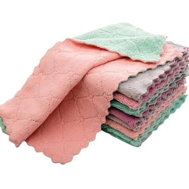 Imagem de Pano de Microfibra Kit Com 5 unidades, Não Solta Fiapos e Pelinhos, Não Risca, Perfeito Para Lavagem de Carros, Multiuso, Lavável, Reutilizável, Limpeza, Automotivo, Vidro, Doméstica, Limpa Espelho