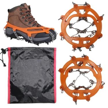 Imagem de Grampos de Crampons, chuteiras de tração para caminhada | 8 pontas de aço inoxidável crampons antiderrapantes botas pontas | Grampos de tração Ice Snow Grips para caminhadas e caminhadas
