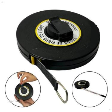 Imagem de Trena Métrica 10 M Fibra De Vidro Preta - Startools