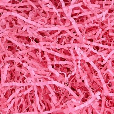 Imagem de Raissily 300 g Enchimento de papel cortado enrugado, almofada de grama para Natal, casamento, aniversário, Páscoa, noivado, presente, caixa de confetes, decoração de enchimento de cesta - rosa