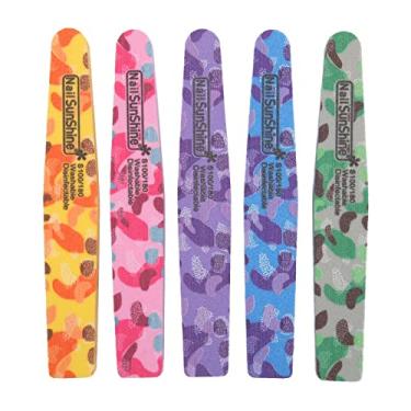 Imagem de Lixa de unhas reutilizável lavável tira de polimento de unhas 5 pçs esponja colorida placa de plástico amortecedor de unhas para diy cuidados com as unhas em casa ou salão de