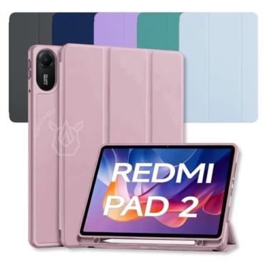Imagem de Capa Smart Case para Xiaomi Redmi Pad 2 11'' – Magnética, Sleep/Wake, Suporte para Caneta, Tampa Magnética e Suporte Integrado (Rosa-bege, Apenas Capa)