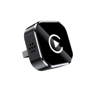 Imagem de XGU Mini adaptador CarPlay sem fio 2 em 1 para iPhone, Carplay, Android Auto e Apple Mirror Link, iOS 10+ e Android 11, Bluetooth 5.0, USB/Tipo-C, Plug & Play, 5G-WiFi (preto)