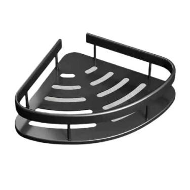 Imagem de Suportes Porta Shampoo Organizador De Metal Para Banheiro Cozinha Prateleira Com Adesivos(Canto - Modelo 02)