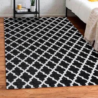 Imagem de Tapete Tecido Jacquard com Látex 1,35 m x 2,50 m Arabesco Preto