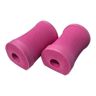 Imagem de oshhni Almofadas de flexão para exercícios no chão, acessórios portáteis para conforto em casa, blocos de espuma para treinamento de força, Rosa Rosa