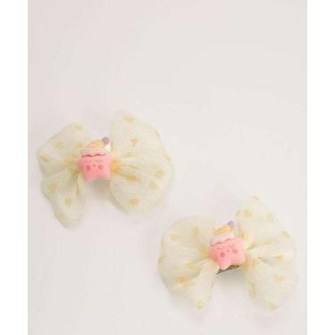 Imagem de Kit 2 Peças Presilhas De Cabelo Infantil Marisa-04252, Bege, UN