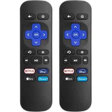 Imagem de 【Pacote com 2】 Adequado para substituições remotas Roku - Compatível com Roku Box, Roku Player, Roku Express, Roku Premiere, Roku 1/2/3/4 (não é compatível com TVs ou Sticks)