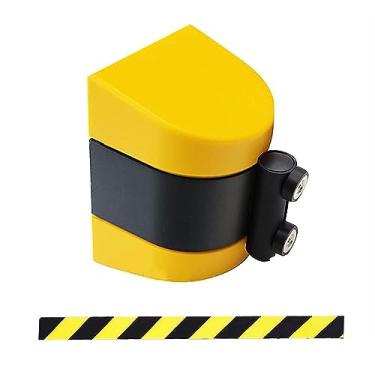 Imagem de uhyOHF Barreira de cinto retrátil de atração magnética, 2, 3, 5, 10 m opcional, cordão de fita de segurança de fila magnética com acessórios de montagem, para controle de multidão (A-5 m/16,4 pés