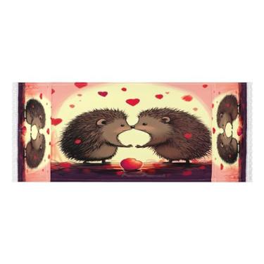 Imagem de Wassud Capas de lavadora e secadora Happy Hedgehogs, protetor de lavadora com sacos de armazenamento, capa de geladeira à prova de poeira com bolsos para lavanderia doméstica, cozinha, 120 x 55 cm